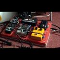 Gitarr pedaler och mixerbord